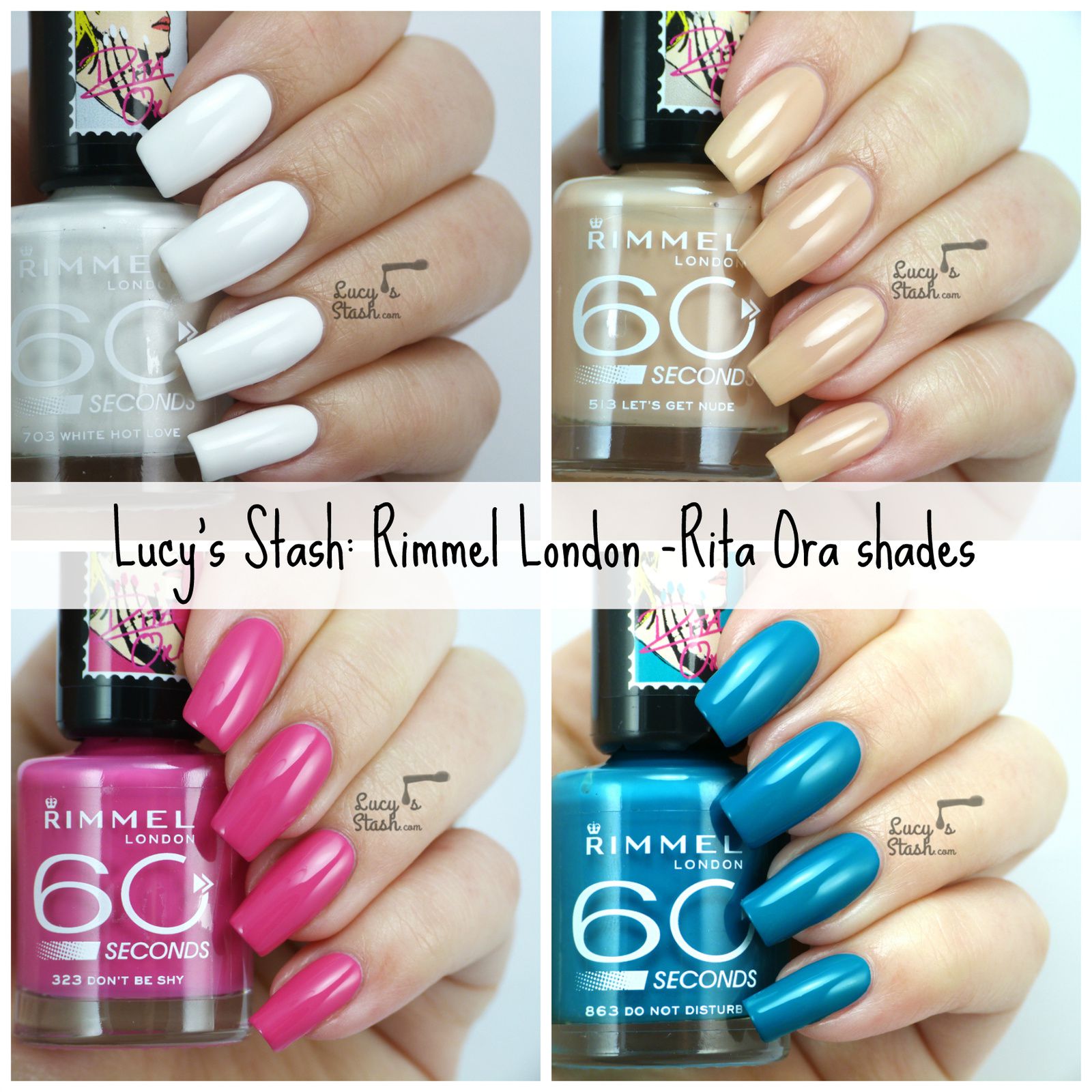 Rimmel London - Rita Ora Polishes - Review & Swatches of 4 Shades - Lucy's  Stash