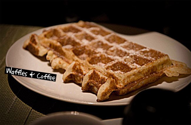 Waffles, breakfast, coffee