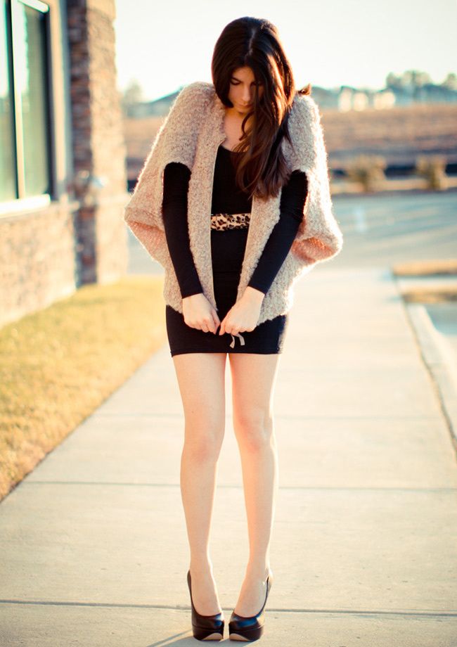 American Apparel body con, Little Black Dress, Aldo heels