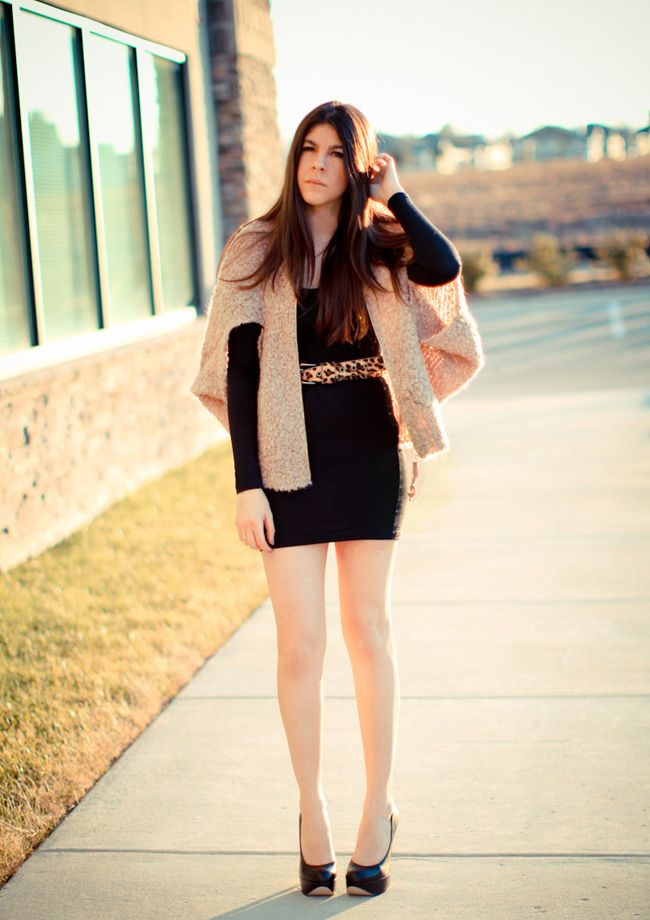 American Apparel body con, Little Black Dress, Aldo heels