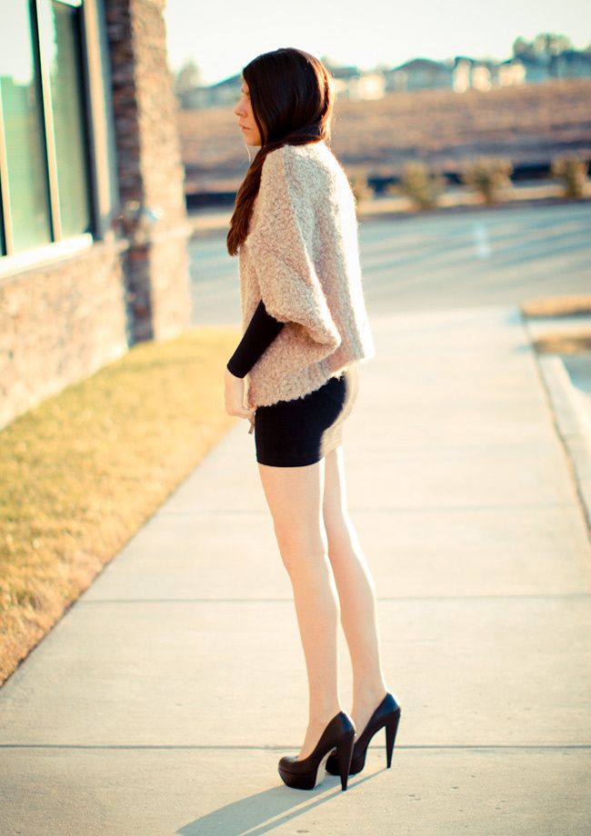 American Apparel body con, Little Black Dress, Aldo heels