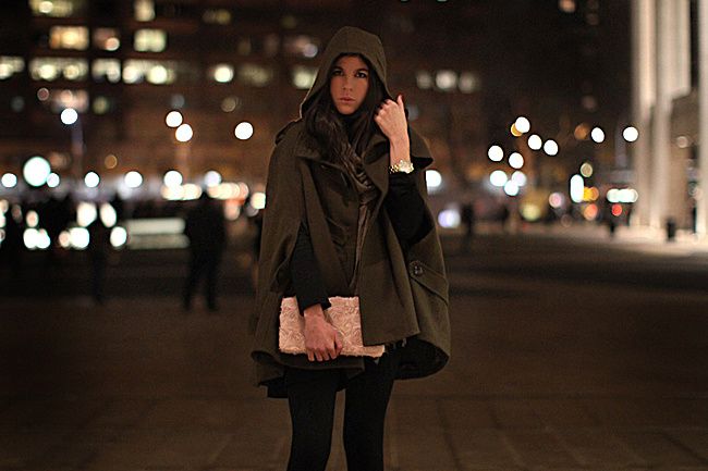 Asos cape, Balenciaga Platform loafers, fashion, Marc Jacobs watch, New York Fashion Week at Lincoln Center