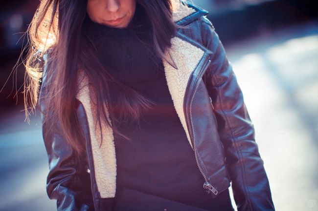 Fashion, Outfit, Dolce Vita boots, Burberry Shearling Jacket, YSL