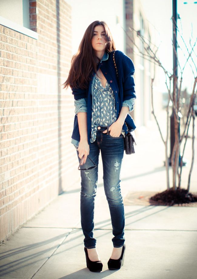 Chanel bag, American Eagle jeans, Miu Miu fashion