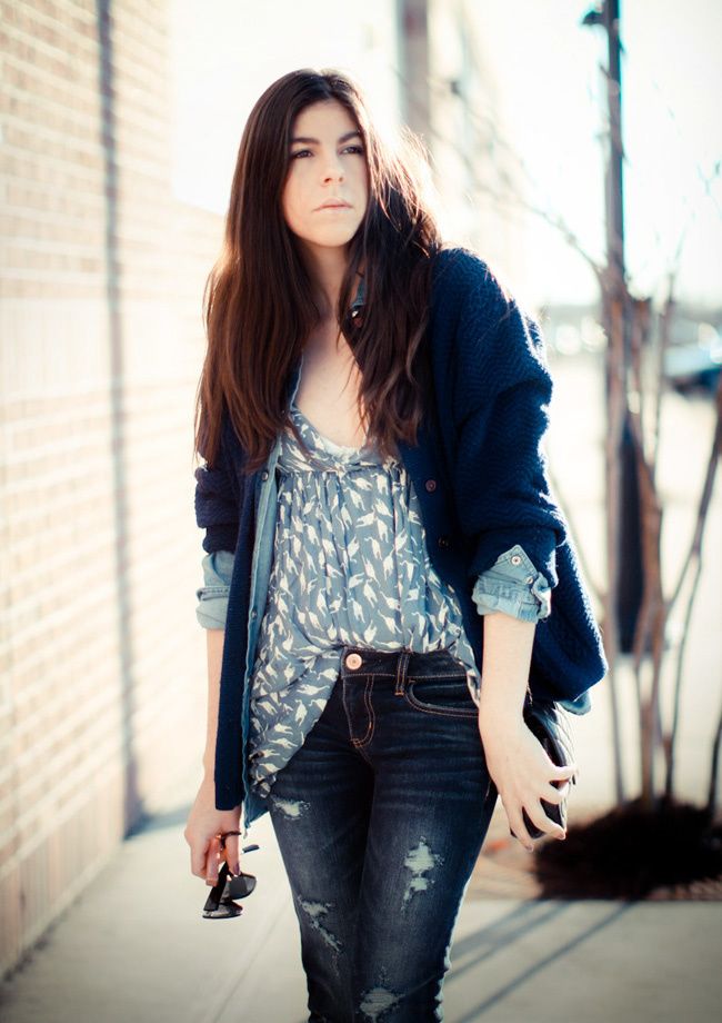 Chanel bag, American Eagle jeans, Marc Jacobs Cardigan, Miu Miu fashion