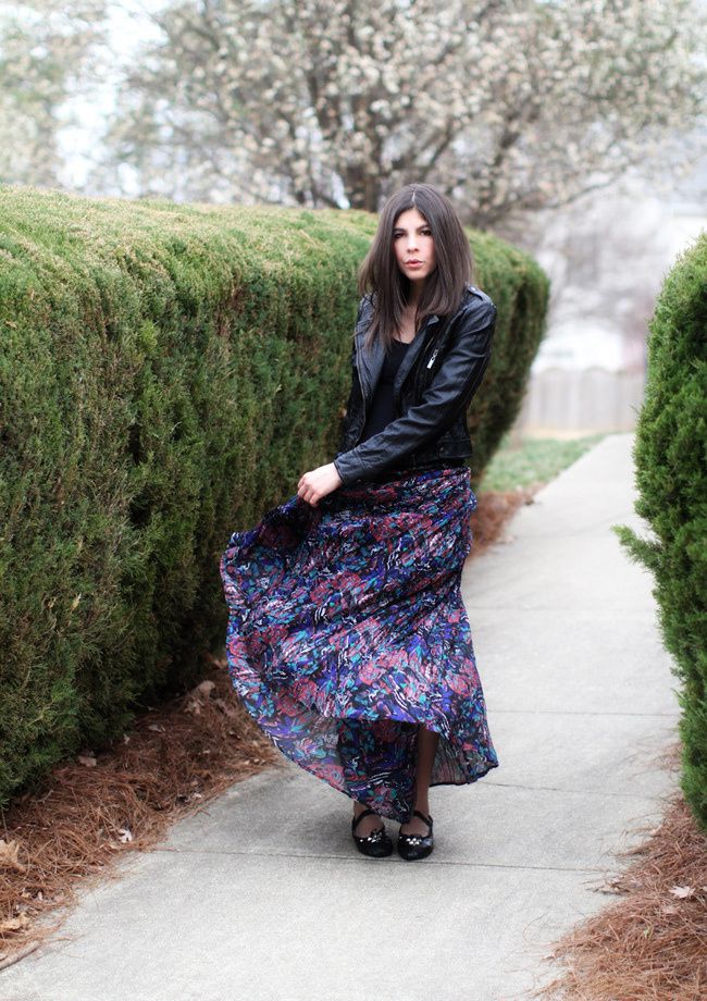 ballet flats, motorcycle leather jacket, fashion