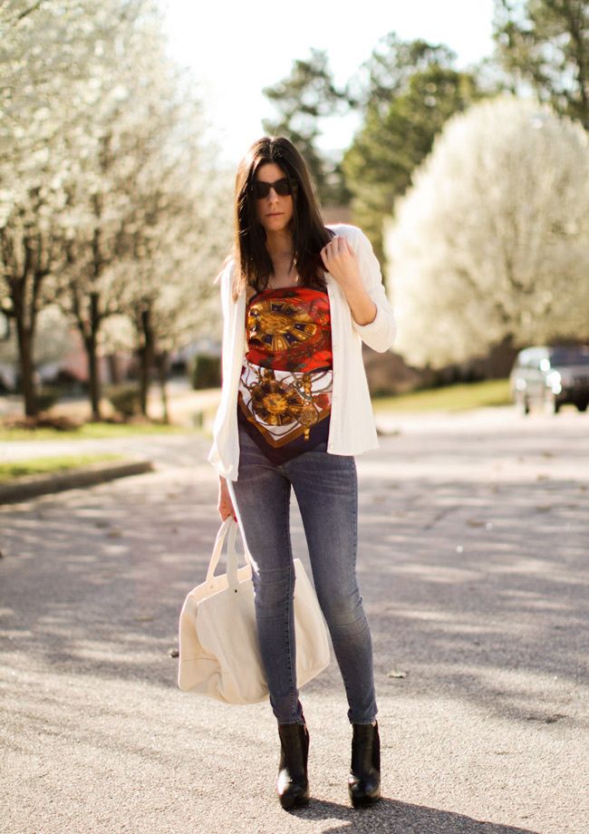 Fashion, Sam Edelman Balenciaga boots, James Jeans, Skinny Jeans, Hermes scarf
