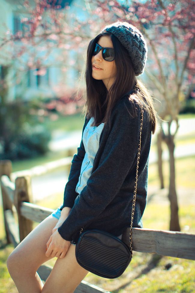 Asos, Forever 21, Chambray romper, studded ankle boots, Cowboy boots