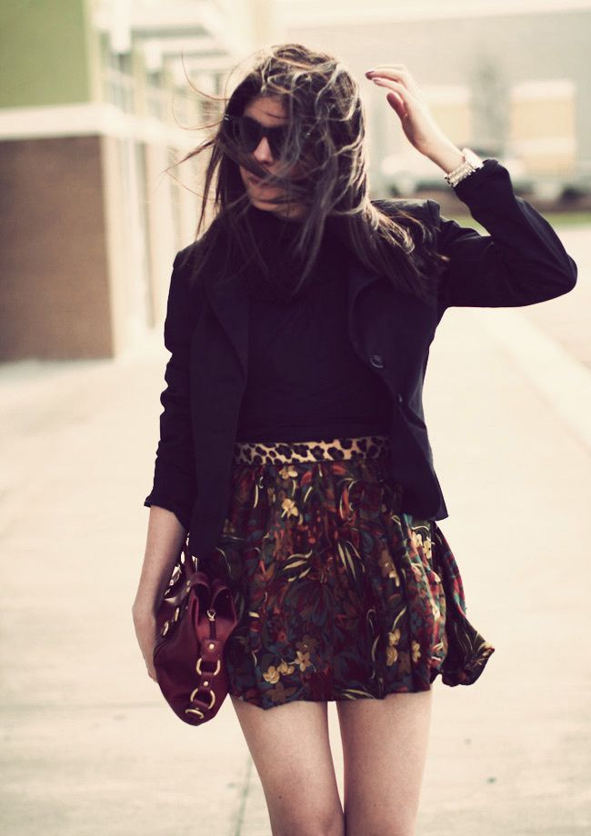 Vintage skirt, Leopard belt, Urban Outfitters, James Perse Turtleneck, Pierre Hardy Gap wedges