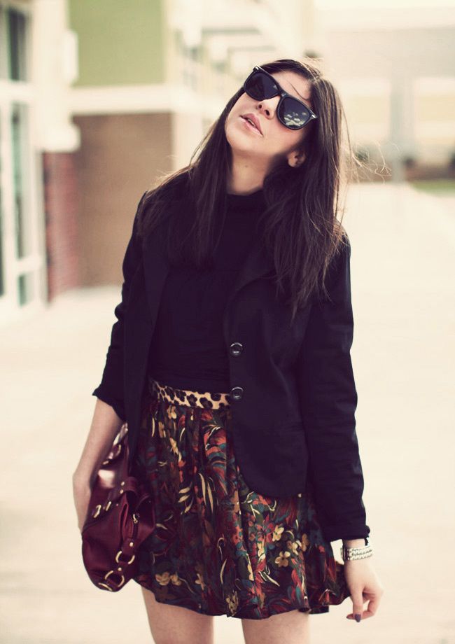 Vintage skirt, Leopard belt, Urban Outfitters, James Perse Turtleneck, Pierre Hardy Gap wedges