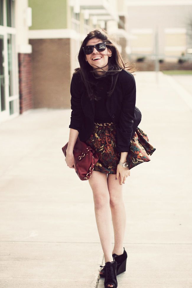 Vintage skirt, Leopard belt, Urban Outfitters, James Perse Turtleneck, Pierre Hardy Gap wedges