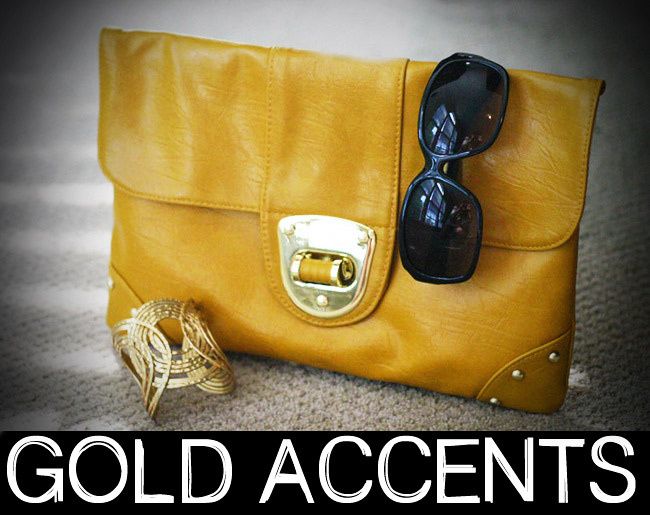Asos Yellow Oversize Clutch, LOFT Gold Cuff, Halston Sunglasses, Fashion photography