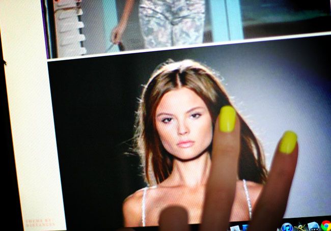 Neon Nail Polish, Magdalena Frackowiak, Balmain, Kelly Kapowski, Tumblr