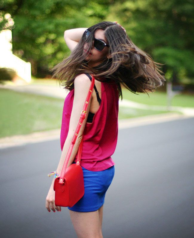 Color Blocking Fashion outfit, Ray ban wayfarers