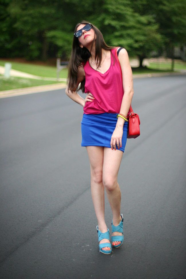 Color Blocking Fashion outfit, Ray ban wayfarers