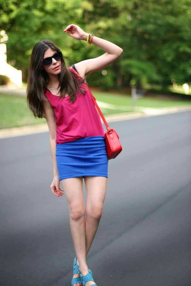 Color Blocking Fashion outfit, Ray ban wayfarers