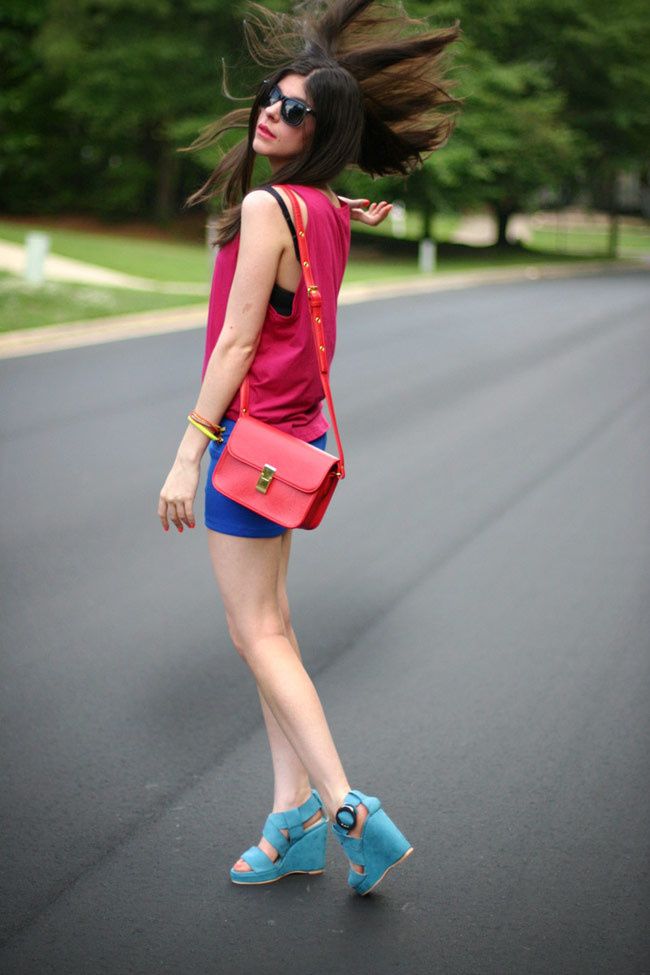 Color Blocking Fashion outfit, Ray ban wayfarers
