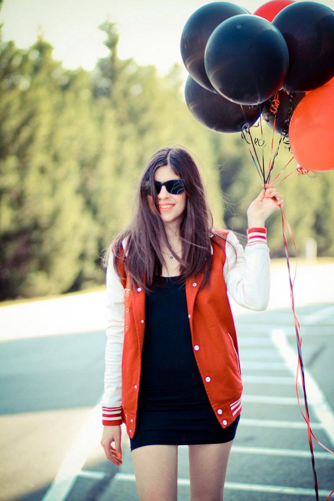 American Apparel Double-U Neck Mini Dress, Varsity Jacket, Asos, Chuck Taylor Converse, Fashion Outfit