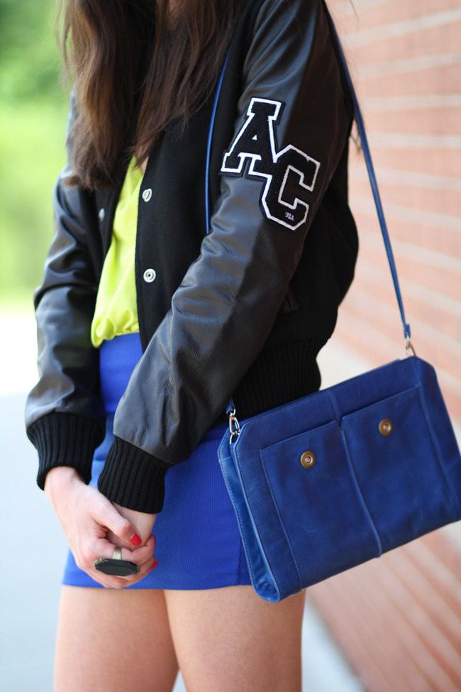 American College Varsity Jacket, Chuck Taylor Converse, Fashion Outfit