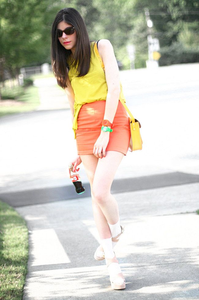 Color Blocking Fashion, Coca Cola, Outfit Style