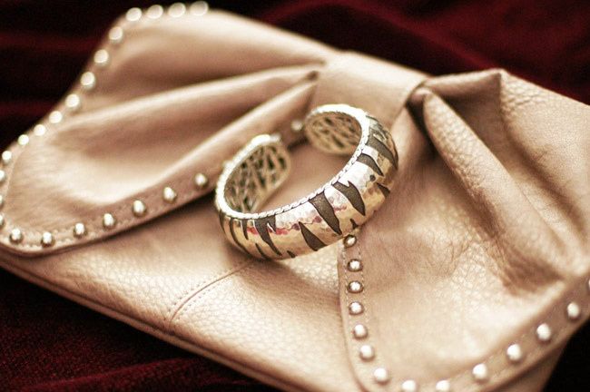 Studded Bow Bag Marc Jacobs, John Hardy Silver Tiger Cuff, Palu Macan Silver