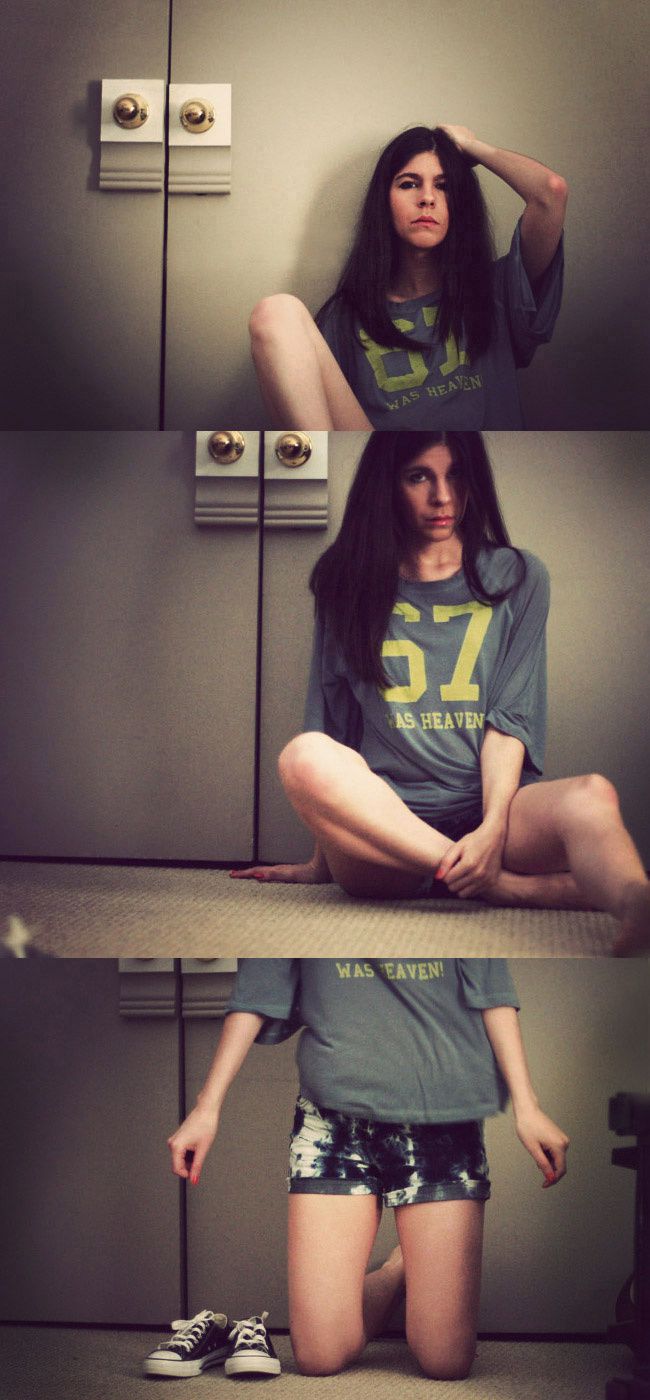 67 Was Heaven Wildfox Couture Raglan, Chuck Taylor Converse, Tie Dye Denim Cut Off Shorts, Fashion Outfit