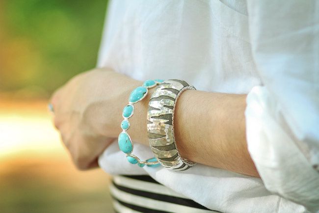 John Hardy Silver Tiger Cuff, Ippolita turquoise Sculture collection, Fashion Jewelry