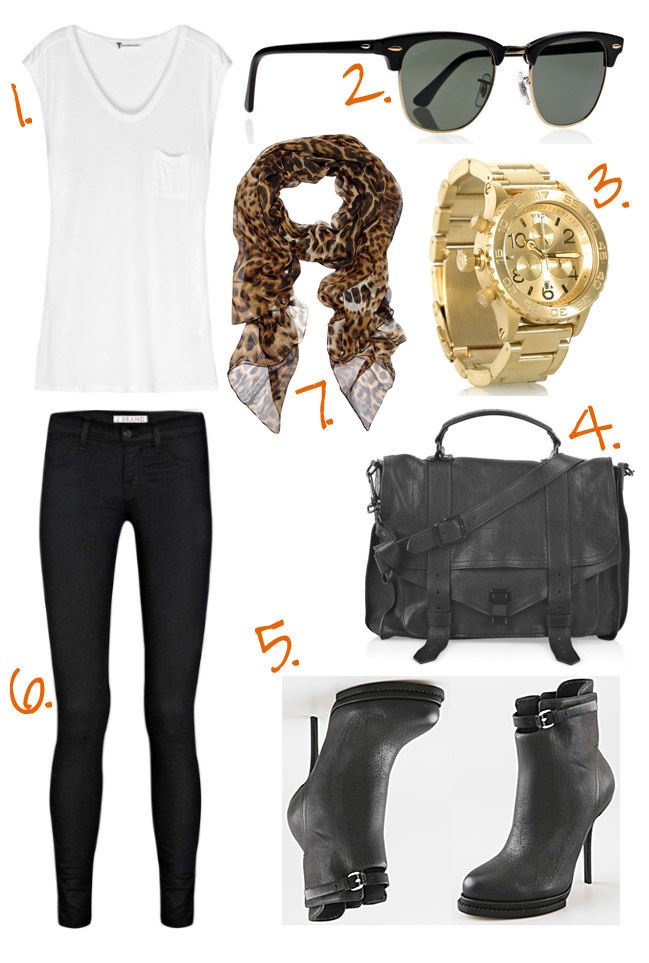 Yves Saint Laurent, Proenza Schouler, Alexander Wang, Gold Nixon Watch, Fashion Outfit