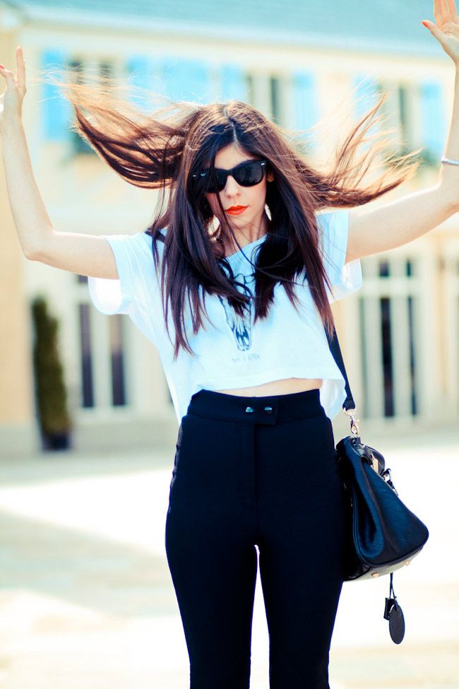American Apparel riding pants, Ray Ban Wayfarer sunglasses, Patent Penny Loafers, Fashion outfit