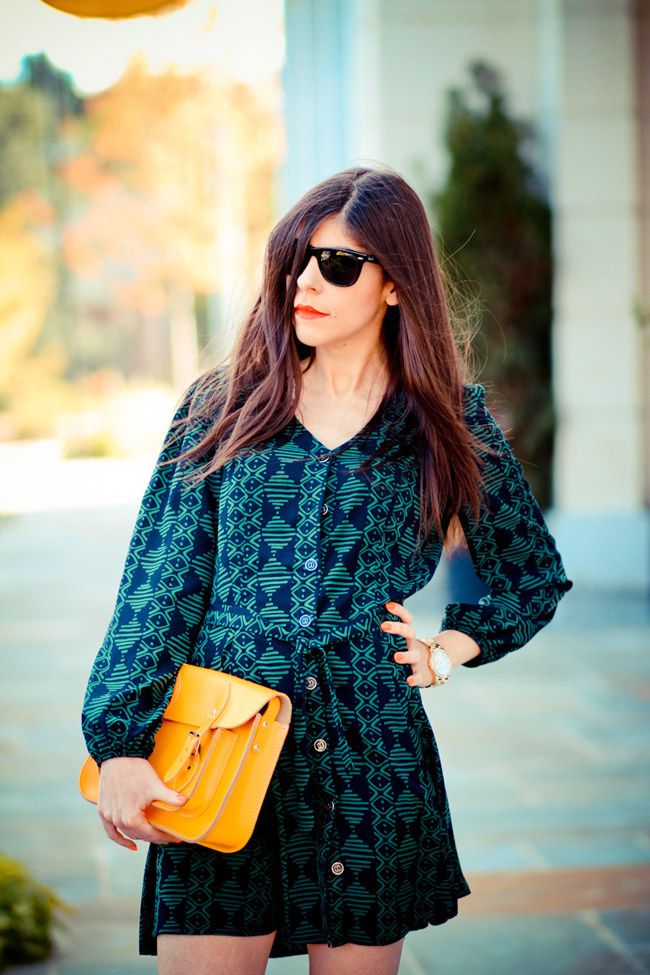 Marc Jacobs Gold watch, Cambridge Leather Satchel bag, Patent Penny Loafers, Ray Ban Wayfarer Sunglasses, Fashion Outfit