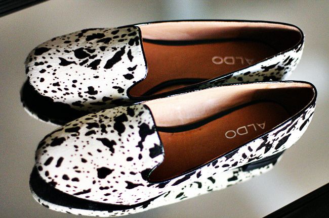 Aldo pony hair Dalmatian slippers, Fashion, Shoes, Flats, Loafers