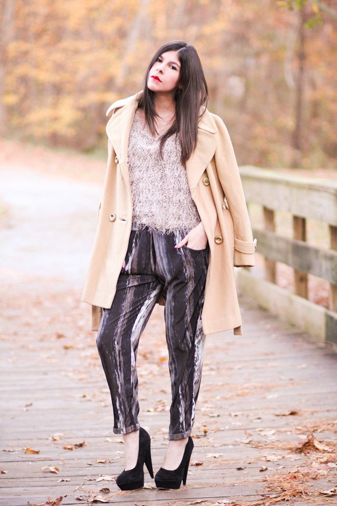 Camel Coat, Margot Tenenbaum, Asos Pumpkin pumps, Fashion Outfit
