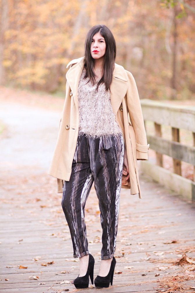 Camel Coat, Margot Tenenbaum, Asos Pumpkin pumps, Fashion Outfit