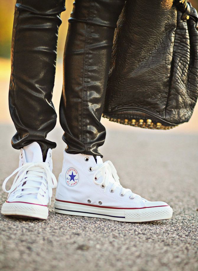 Chuck Taylor Converse Hi Top Sneakers, Alexander Wang Diego bucket bag, Fashion