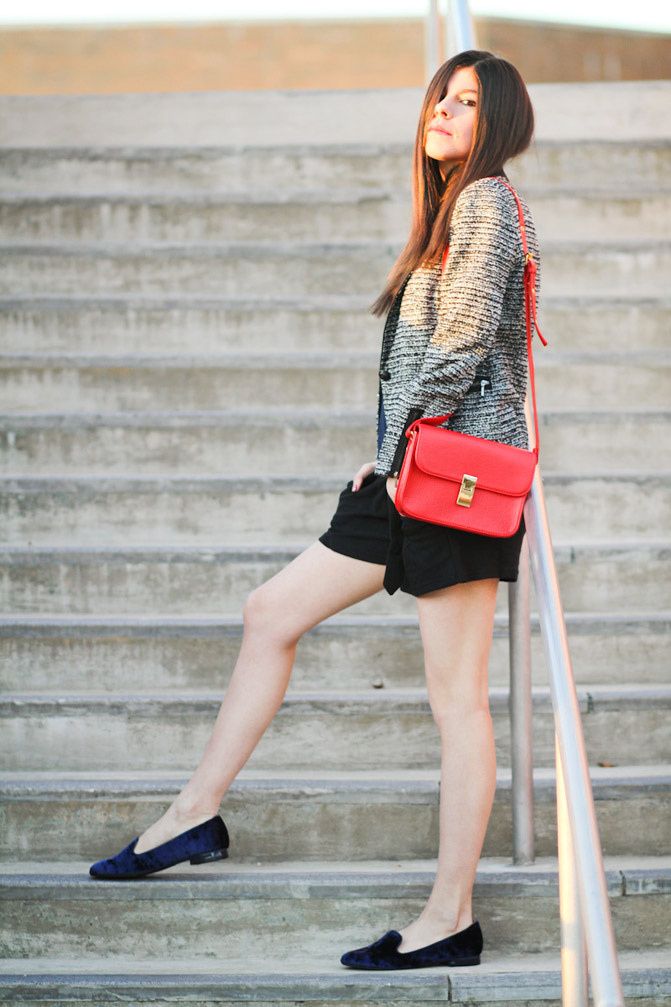 Stylemint, Zara blazer, Velvet loafers, Celine red bag, Mary Kate and Ashley, Fashion outfit