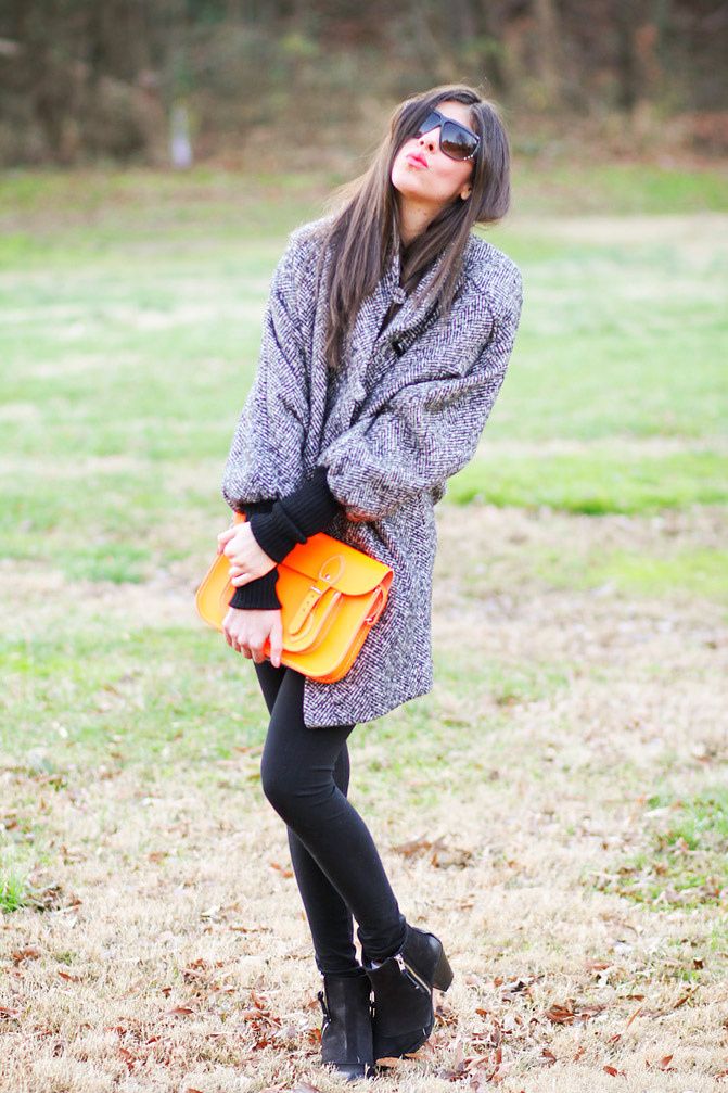 Topshop ambush boots, Cambridge Fluorescent satchel neon bag, So Low Leggings, Fashion outfit
