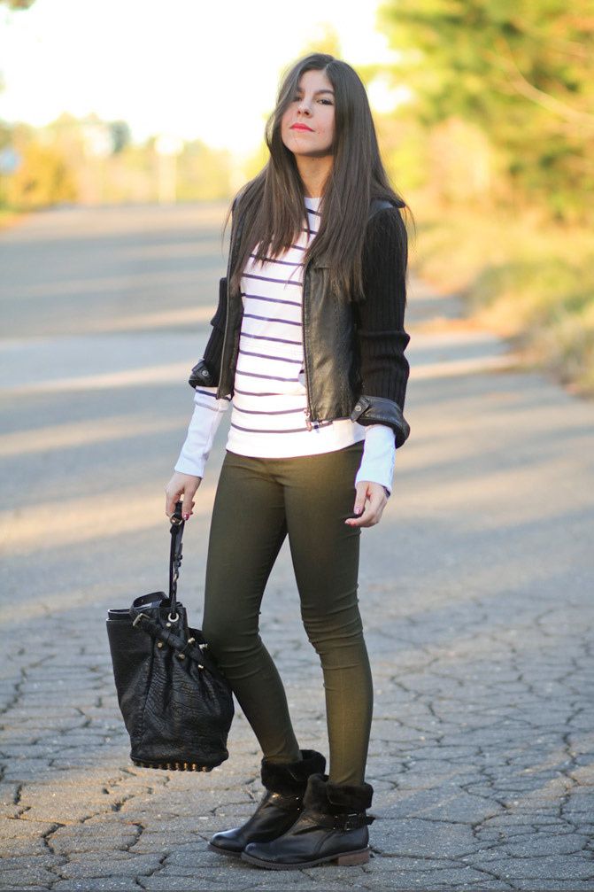 Miranda Kerr Style, Alexander Wang Diego Bucket bag, Matt Bernson boots, Fashion Outfit