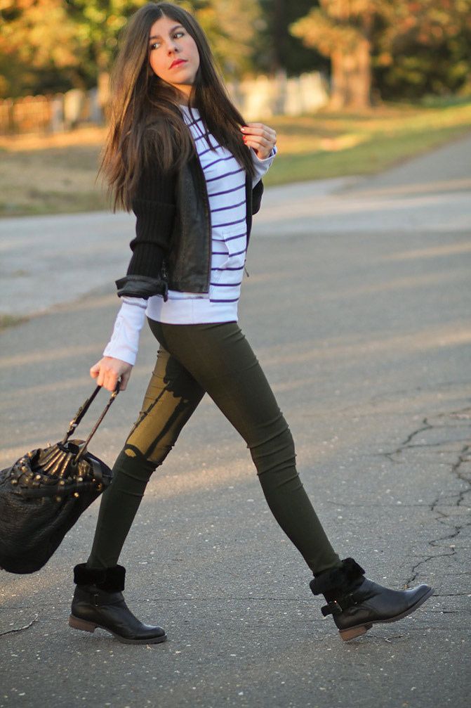 Miranda Kerr Style, Alexander Wang Diego Bucket bag, Matt Bernson boots, Fashion Outfit