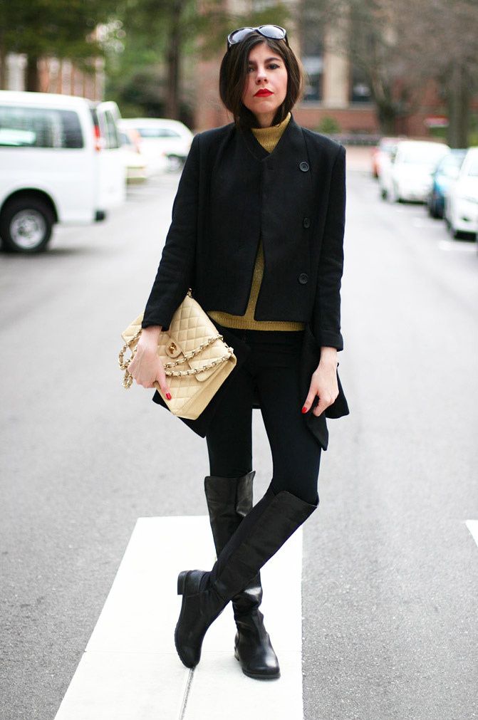 Chanel Jumbo Caviar Flap Bag, Fashion, Riding Boots, Oscar de la Renta