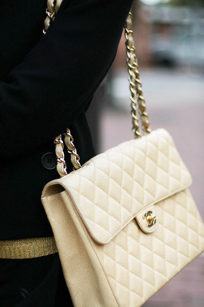 Chanel Jumbo Caviar Flap Bag, Fashion, Riding Boots, Oscar de la Renta