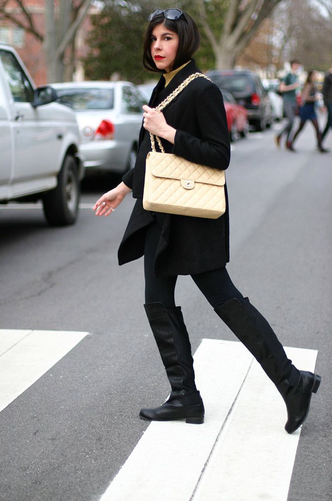 Chanel Jumbo Caviar Flap Bag, Fashion, Riding Boots, Oscar de la Renta