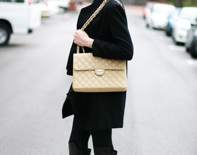Chanel Jumbo Caviar Flap Bag, Fashion, Riding Boots, Oscar de la Renta