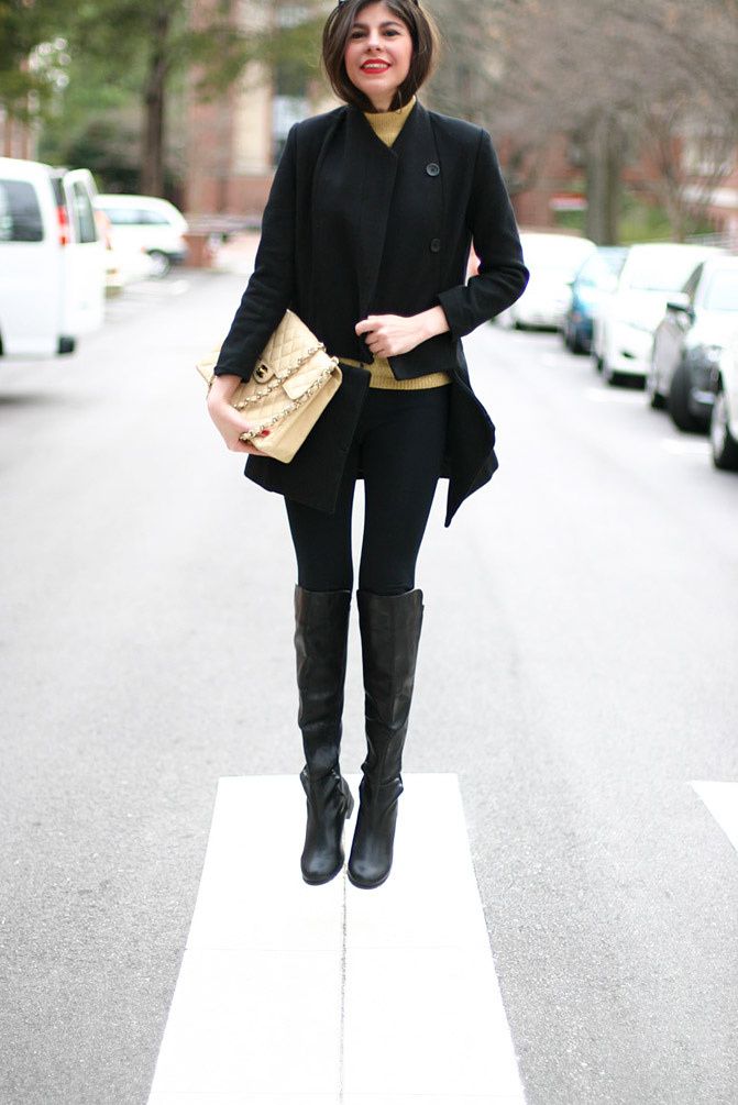 Chanel Jumbo Caviar Flap Bag, Fashion, Riding Boots, Oscar de la Renta
