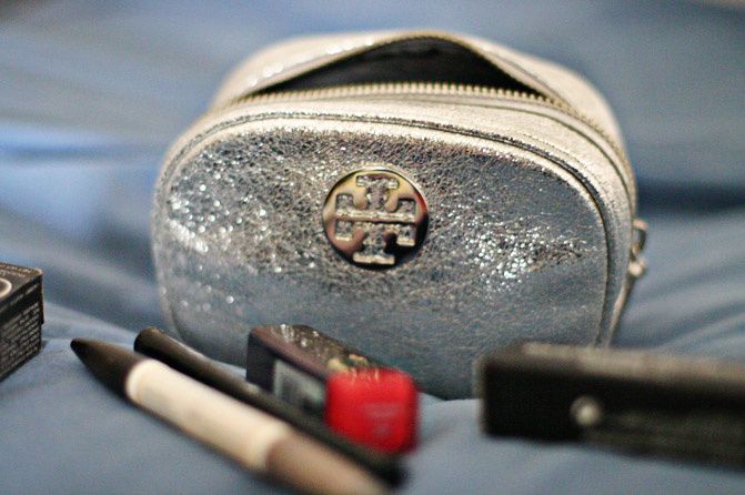Cover Girl Lipstick, Tory Burch cosmetic case, Fashion, makeup, beauty