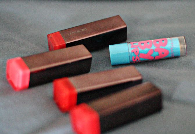 Cover Girl Lipstick, Tory Burch cosmetic case, Fashion, makeup, beauty