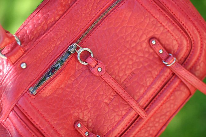 Lancaster Paris red bag, Espadrille wedges, Fashion outfit