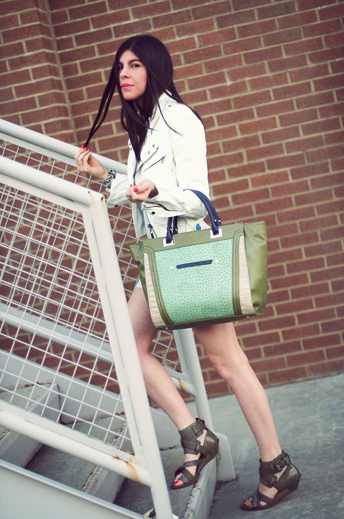 Neon scuba dress, alexander wang sandals, fashion, leather jacket, outfit