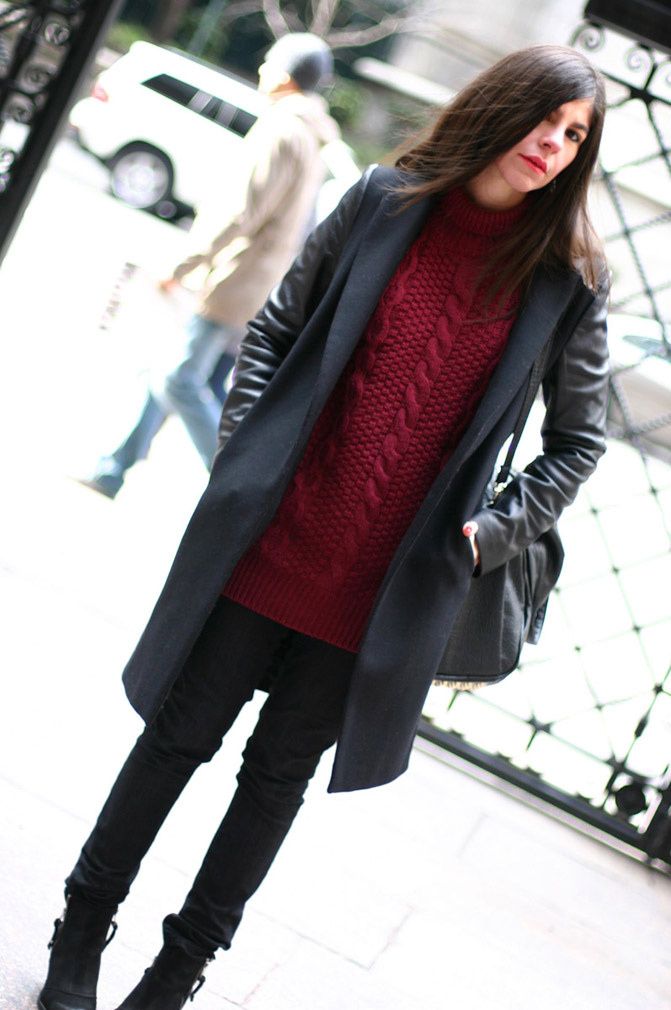 Zara leather sleeves coat, Topshop ambush, Alexander Wang Rocco duffel, Fashion, Outfit