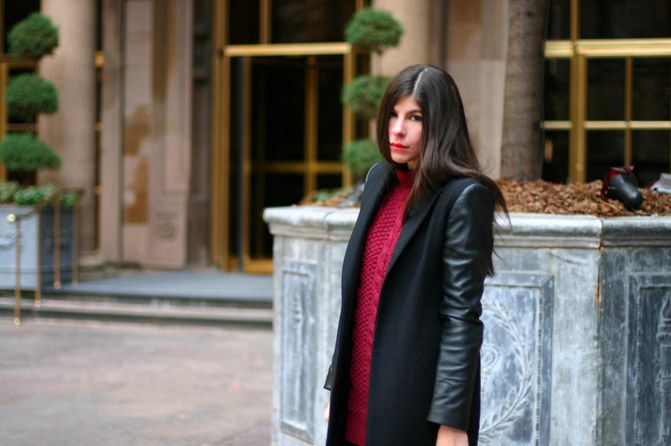 Zara leather sleeves coat, Topshop ambush, Alexander Wang Rocco duffel, Fashion, Outfit