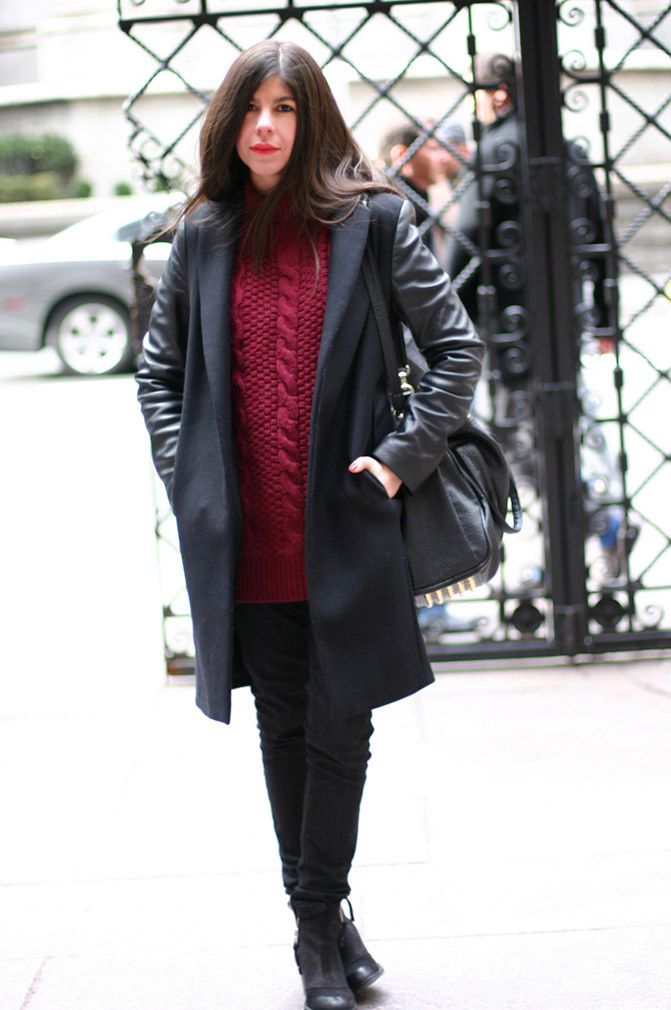 Zara leather sleeves coat, Topshop ambush, Alexander Wang Rocco duffel, Fashion, Outfit